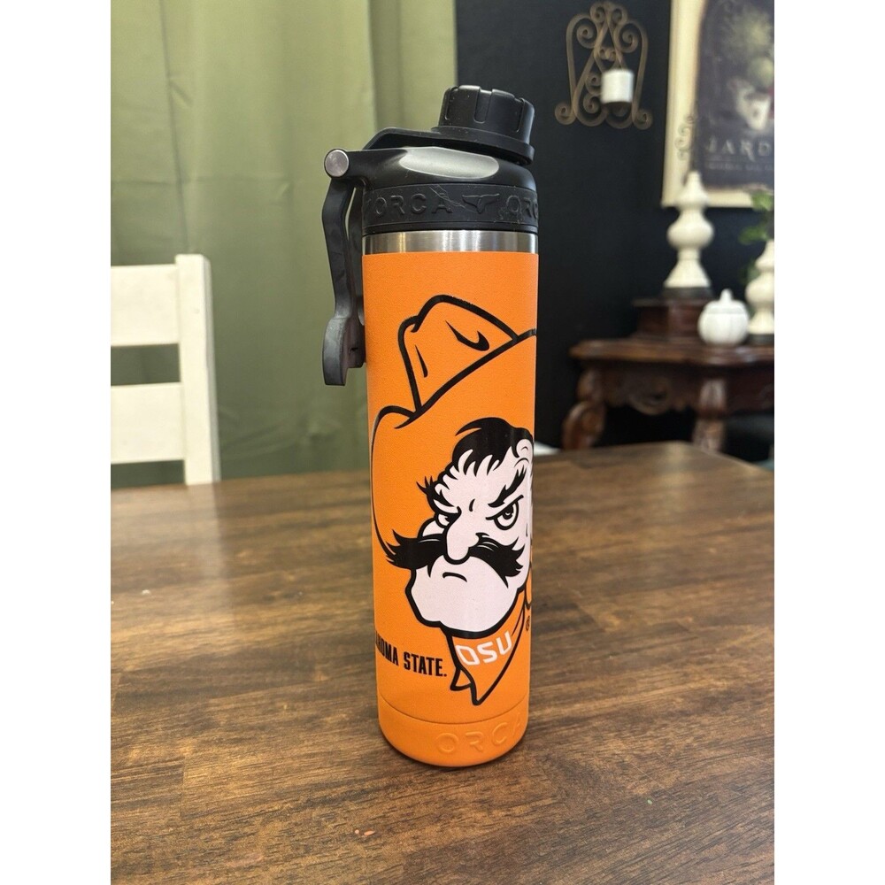 ORCA Oklahoma State Cowboys OSU Orange Insulated Water Bottle Tumbler Flask